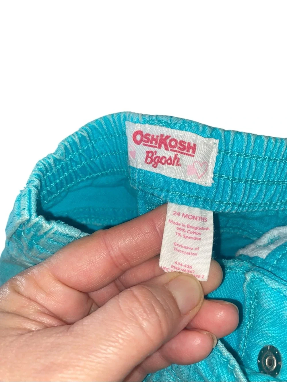 y2k OshKosh Bgosh Teal Heart pocket Girls jeans embroidered floral cute girly